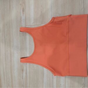 Lululemon Orange Ribbed Tank Top